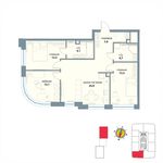 Планировка 3-комнатной квартиры, 82,3 м2