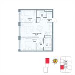 Планировка 2-комнатной квартиры, 67 м2