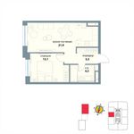 Планировка 1-комнатной квартиры, 44 м2