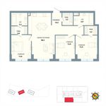 Планировка 3-комнатной квартиры, 97,8 м2