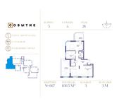 Планировка квартиры студии, 100,5 м2