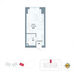 Планировка квартиры студии, 24,4 м2