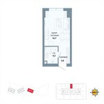 Планировка квартиры студии, 24,7 м2