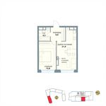 Планировка 1-комнатной квартиры, 48,6 м2