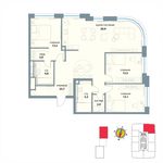Планировка квартиры студии, 107,9 м2