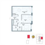 Планировка 2-комнатной квартиры, 66,8 м2