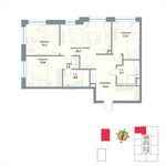 Планировка 3-комнатной квартиры, 86 м2