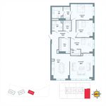 Планировка 4-комнатной квартиры, 130,4 м2