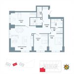 Планировка 3-комнатной квартиры, 98,5 м2