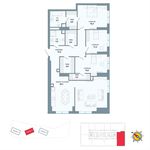 Планировка квартиры студии, 128,2 м2