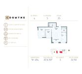 Планировка квартиры студии, 87,6 м2