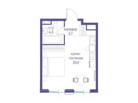 Планировка квартиры студии, 32 м2