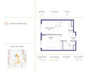 Планировка 1-комнатной квартиры, 51,8 м2