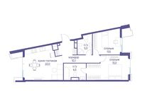 Планировка 2-комнатной квартиры, 73,6 м2
