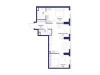 Планировка  2-комнатной квартиры, 67,6 м2