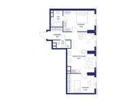 Планировка  2-комнатной квартиры, 66,7 м2