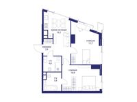 Планировка  2-комнатной квартиры, 63,9 м2