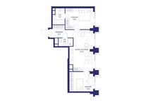 Планировка  2-комнатной квартиры, 60,1 м2