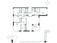 Планировка  4-комнатной квартиры, 113 м2