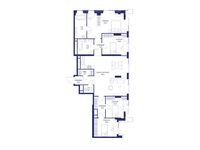 Планировка  4-комнатной квартиры, 129,5 м2