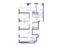 Планировка  4-комнатной квартиры, 112,9 м2