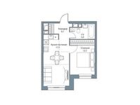 Планировка 1-комнатной квартиры, 41,1 м2