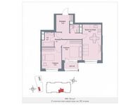 Планировка 2-комнатной квартиры, 67,8 м2
