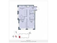 Планировка 2-комнатной квартиры, 62,1 м2