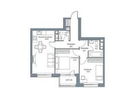 Планировка 2-комнатной квартиры, 64,3 м2