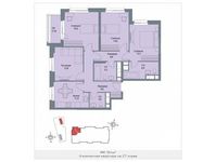 Планировка 4-комнатной квартиры, 98,3 м2