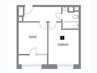 Планировка 1-комнатной квартиры, 35,9 м2