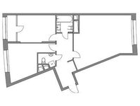 Планировка 3-комнатной квартиры, 74,7 м2