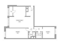 Планировка 3-комнатной квартиры, 85,3 м2