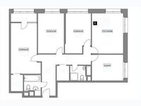 Планировка 4-комнатной квартиры, 99,2 м2
