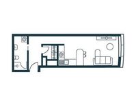 Планировка квартиры студии, 33 м2