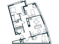 Планировка 3-комнатной квартиры, 88 м2
