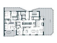 Планировка 4-комнатной квартиры, 246 м2