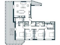 Планировка 4-комнатной квартиры, 172 м2