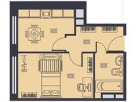 Планировка 1-комнатной квартиры, 33,9 м2