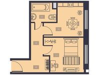 Планировка 1-комнатной квартиры, 31,9 м2