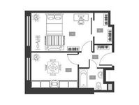 Планировка 1-комнатной квартиры, 37 м2