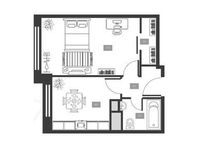 Планировка 1-комнатной квартиры, 36,6 м2