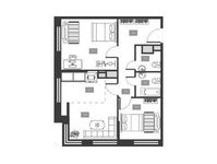 Планировка 3-комнатной квартиры, 60,5 м2