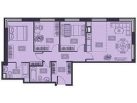 Планировка 3-комнатной квартиры, 85,1 м2