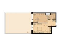 Планировка 1-комнатной квартиры, 62,2 м2