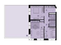Планировка 3-комнатной квартиры, 75 м2