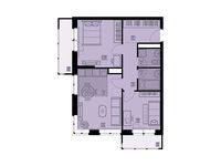 Планировка 1-комнатной квартиры, 35,9 м2