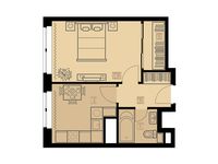Планировка 1-комнатной квартиры, 33,9 м2