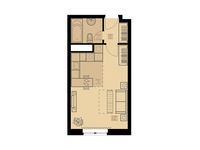 Планировка 1-комнатной квартиры, 30,9 м2
