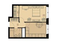 Планировка 1-комнатной квартиры, 36,2 м2